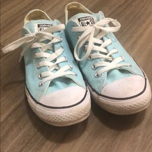 Light teal converse sneakers size 9